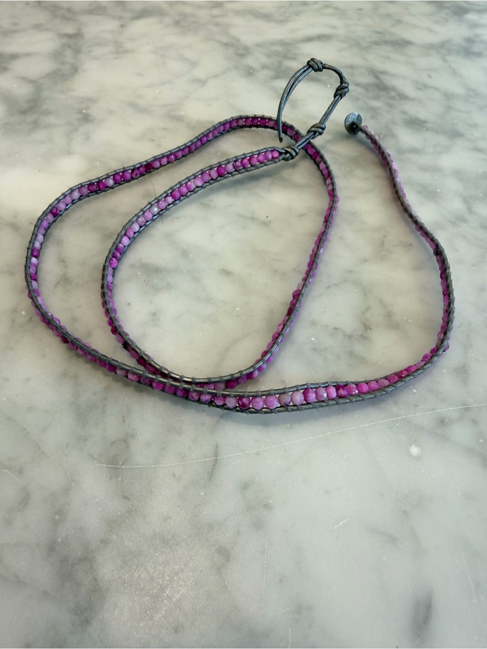 Chan Luu Pink/Purple Beaded Wrap Bracelet